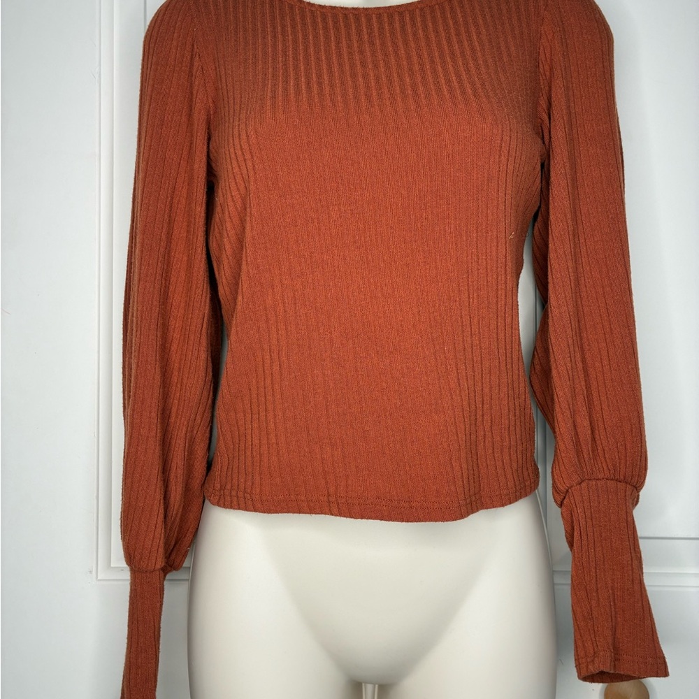 Forever 21 Terracotta Ribbed Blouse
